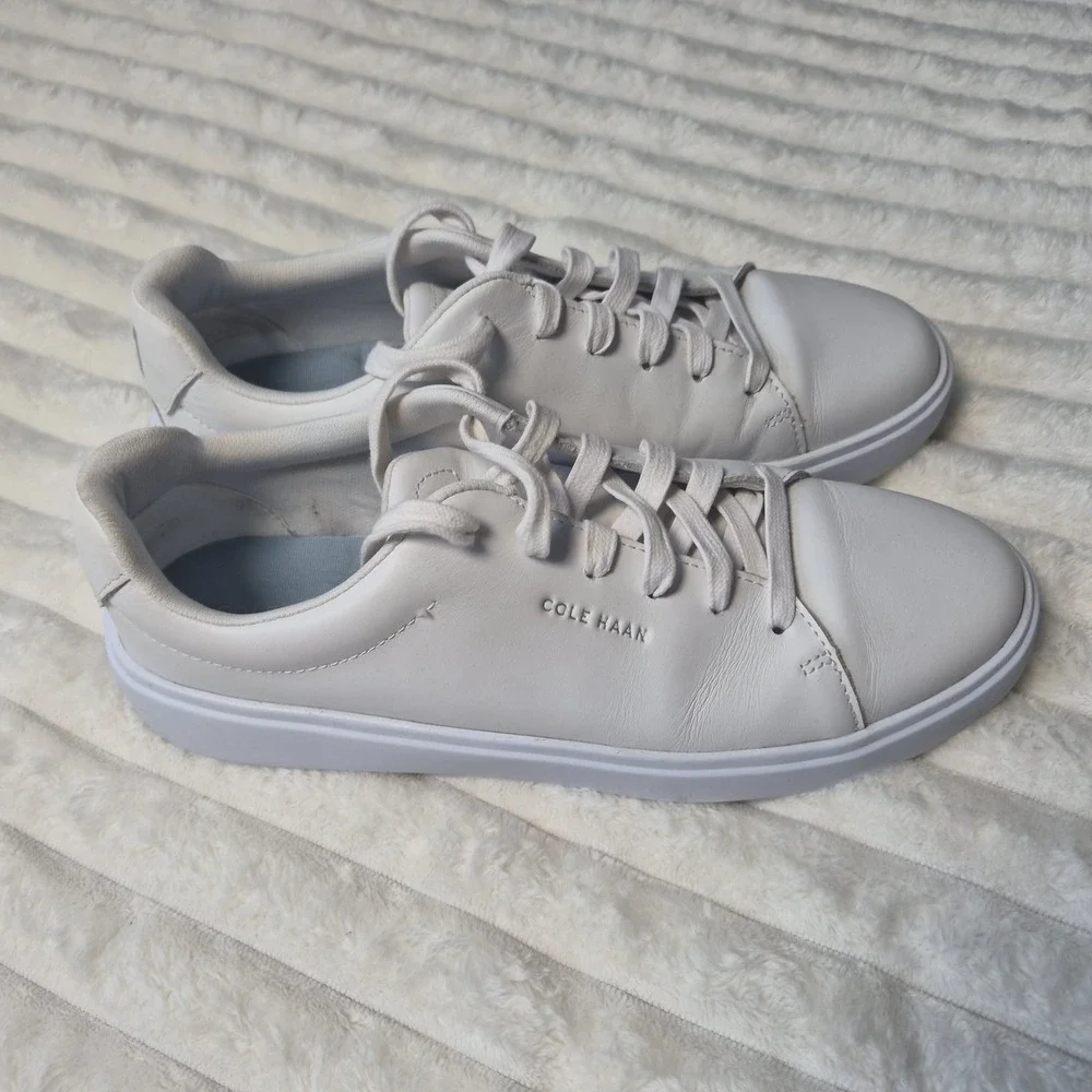 Cole Haan Grand Crosscourt Daily White Leather Sneakers W26723 Womens 9B